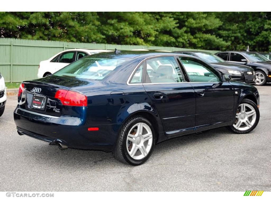 2008 A4 2.0T quattro Sedan - Deep Sea Blue Pearl Effect / Light Gray photo #11