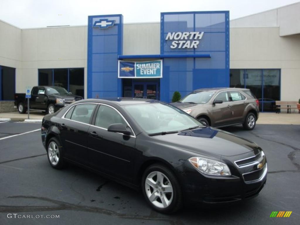 2010 Malibu LS Sedan - Black Granite Metallic / Titanium photo #1