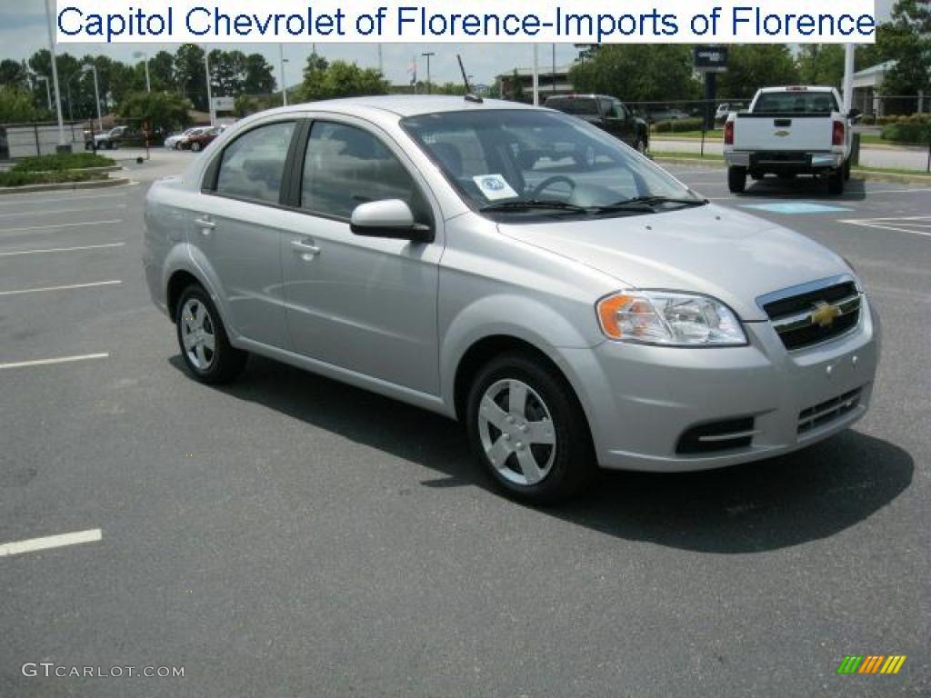 2010 Aveo LT Sedan - Cosmic Silver / Charcoal photo #1
