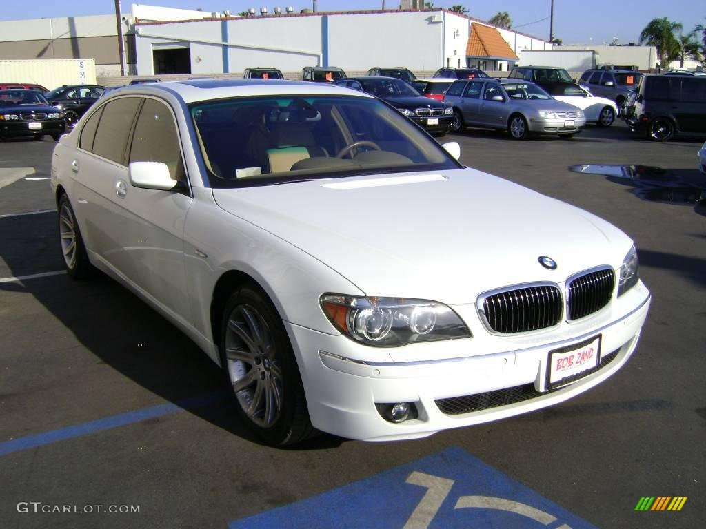 2006 7 Series 750Li Sedan - Alpine White / Dark Beige/Beige III photo #2