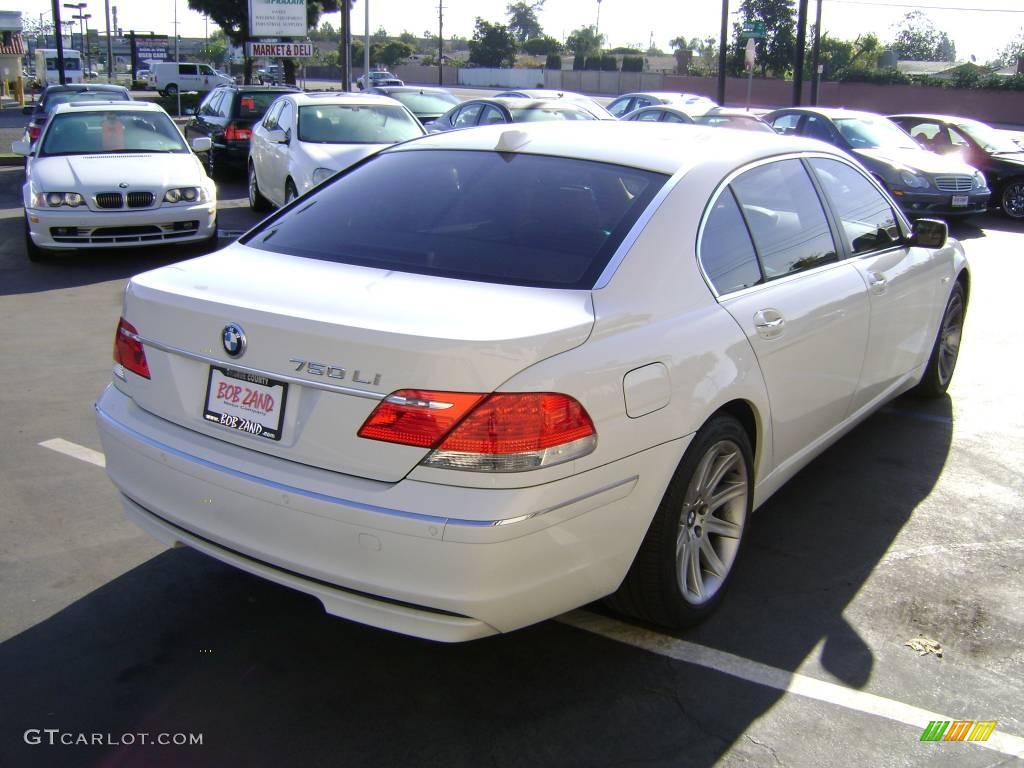 2006 7 Series 750Li Sedan - Alpine White / Dark Beige/Beige III photo #3