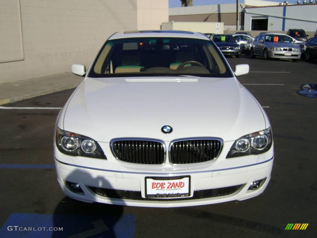 2006 7 Series 750Li Sedan - Alpine White / Dark Beige/Beige III photo #6