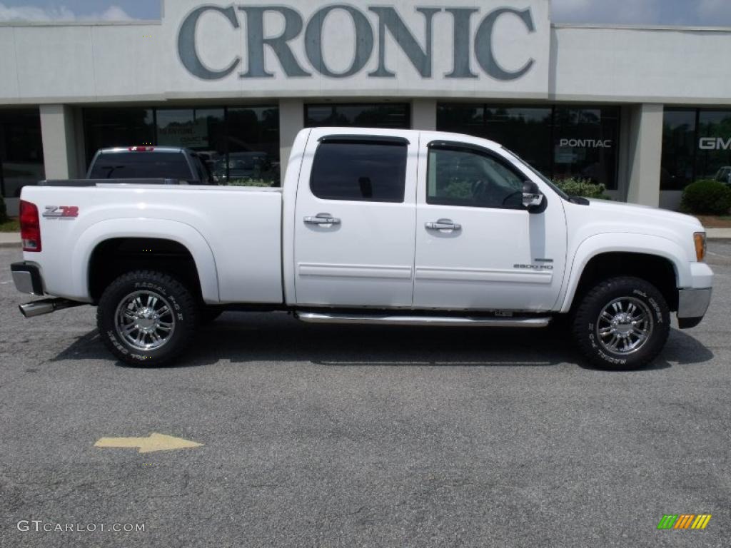 2010 Sierra 2500HD SLE Crew Cab 4x4 - Summit White / Ebony photo #1