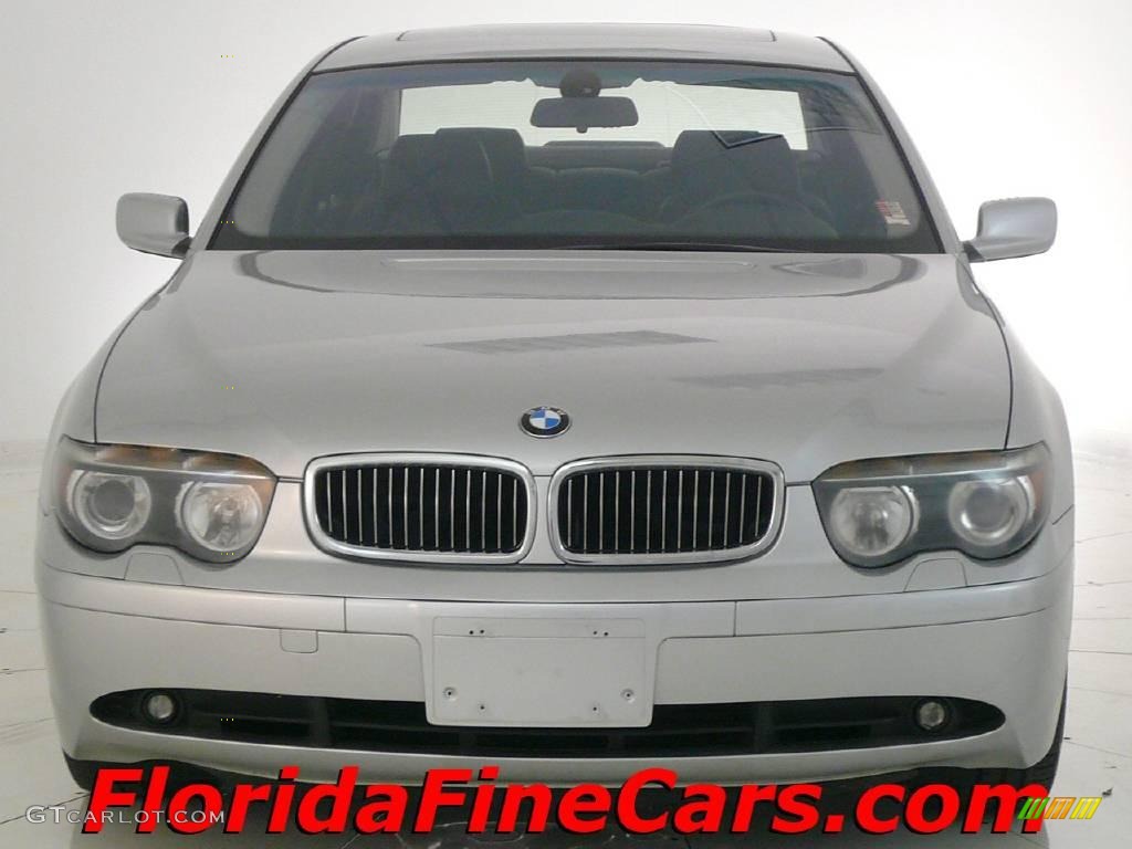 2002 7 Series 745i Sedan - Titanium Silver Metallic / Black photo #5