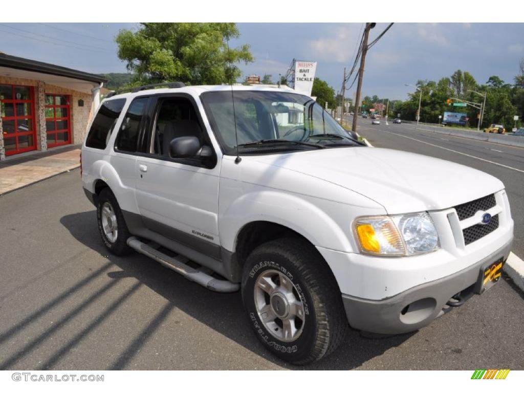 2001 Explorer Sport 4x4 - Oxford White / Dark Graphite photo #4