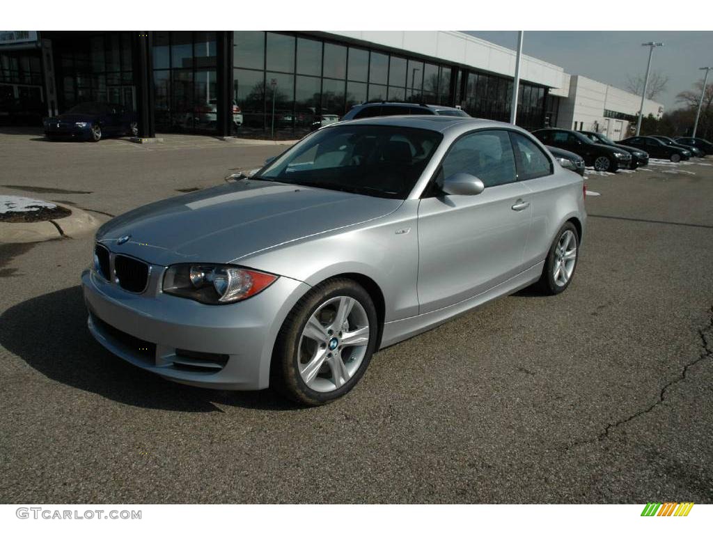 2009 1 Series 128i Coupe - Titanium Silver Metallic / Black photo #1