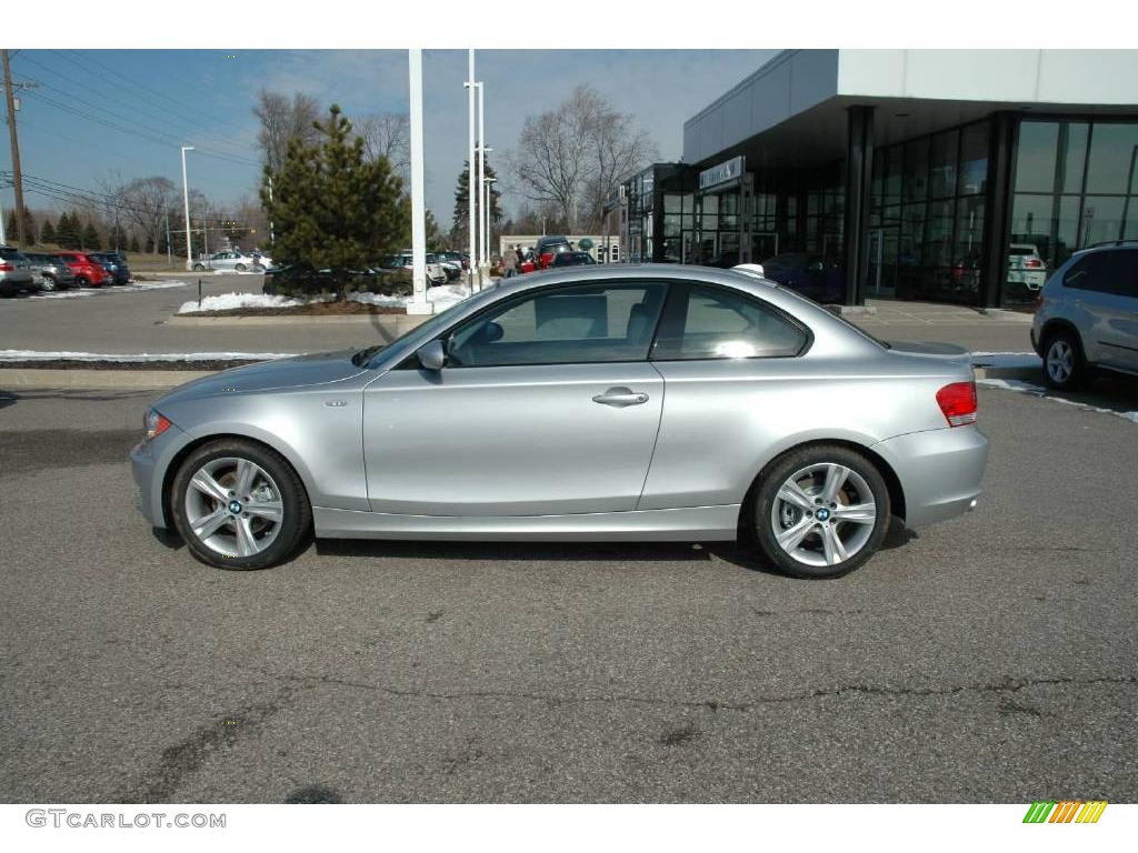 2009 1 Series 128i Coupe - Titanium Silver Metallic / Black photo #2