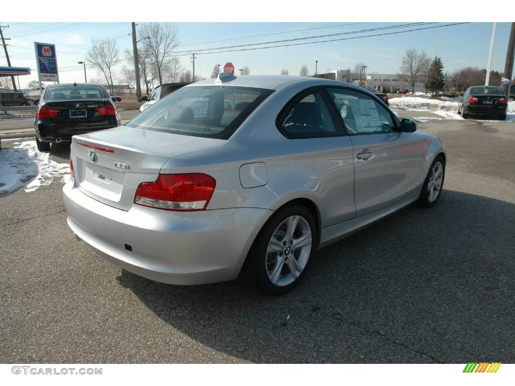 2009 1 Series 128i Coupe - Titanium Silver Metallic / Black photo #5