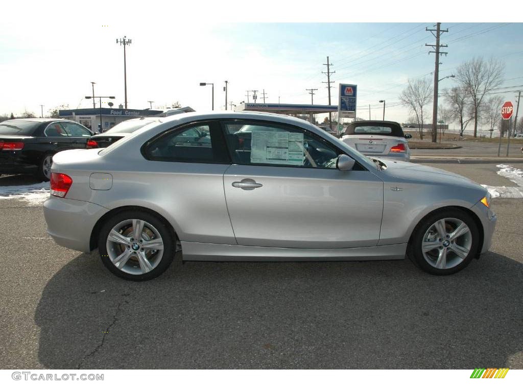 2009 1 Series 128i Coupe - Titanium Silver Metallic / Black photo #6