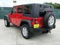 2008 Flame Red Jeep Wrangler Unlimited X 4x4  photo #5