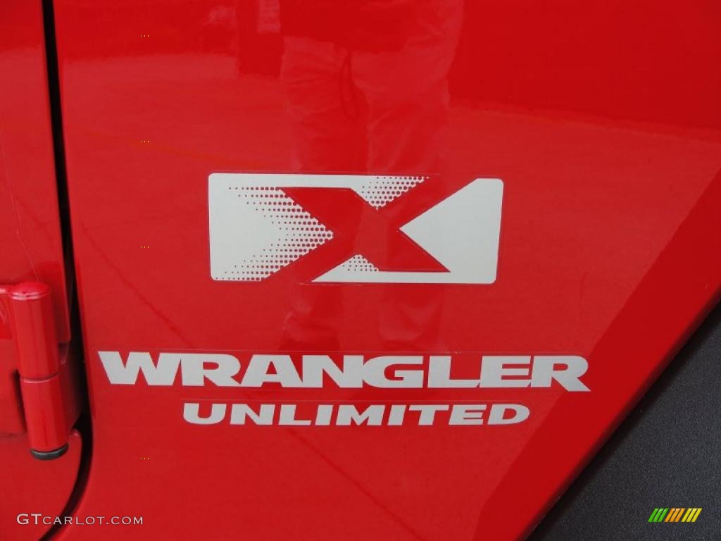 2008 Wrangler Unlimited X 4x4 - Flame Red / Dark Slate Gray/Med Slate Gray photo #17