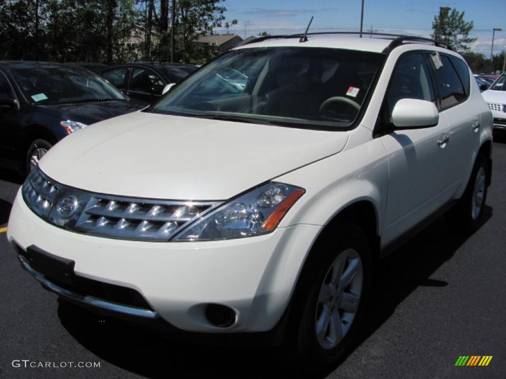 2007 Murano S AWD - Glacier Pearl White / Cafe Latte photo #1