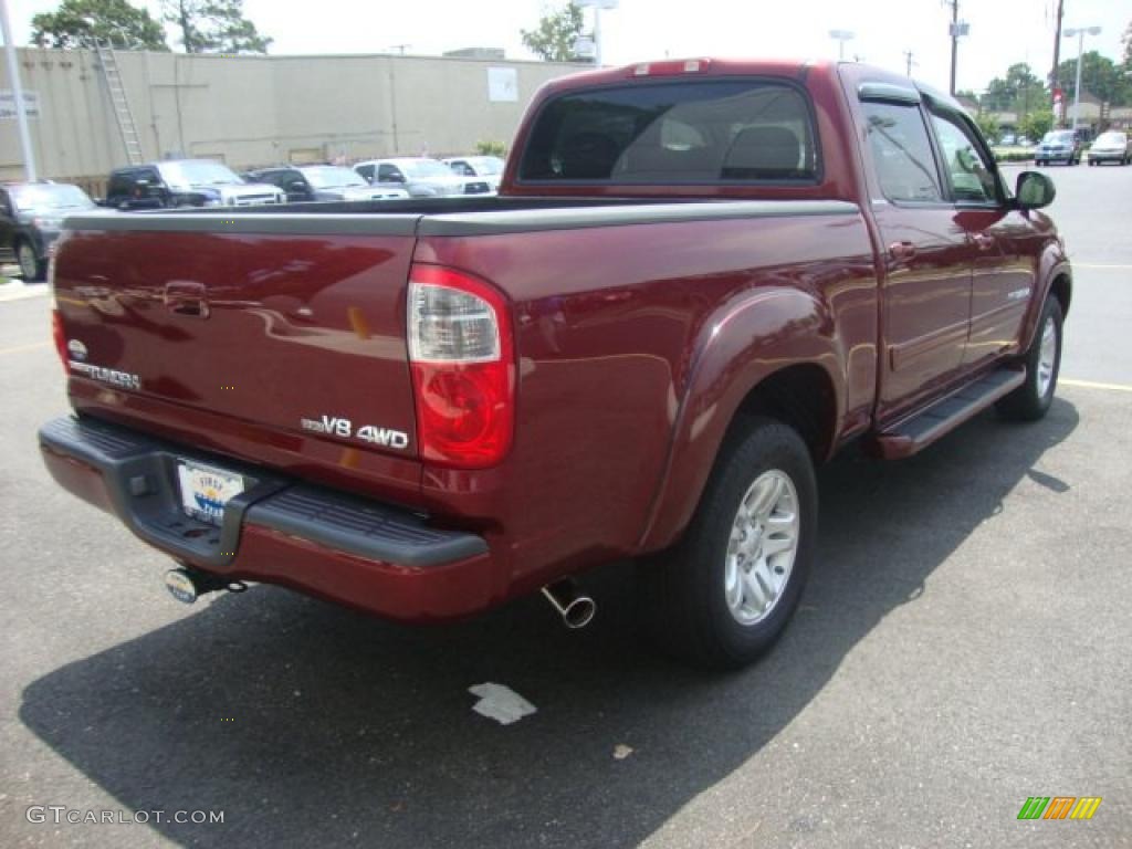 2006 Tundra Limited Double Cab 4x4 - Salsa Red Pearl / Taupe photo #5