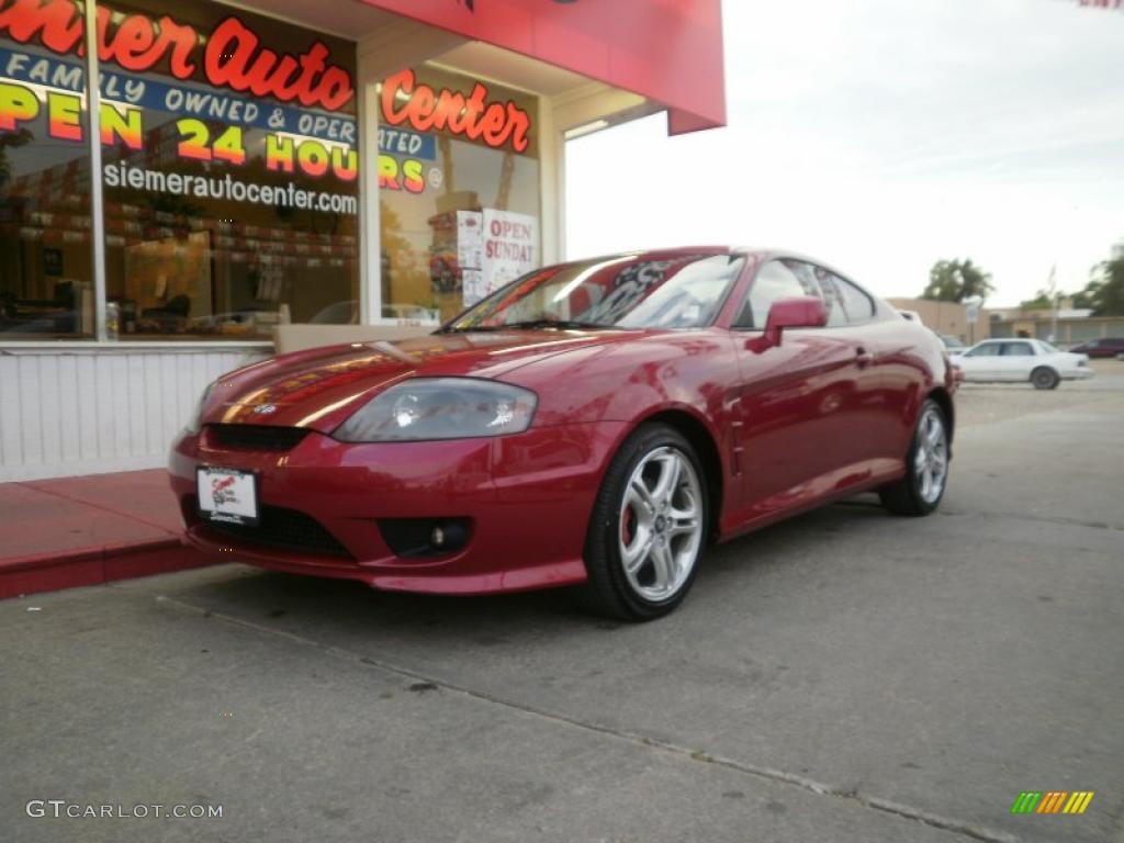 2006 Tiburon SE - Electric Red / Black/Red photo #2