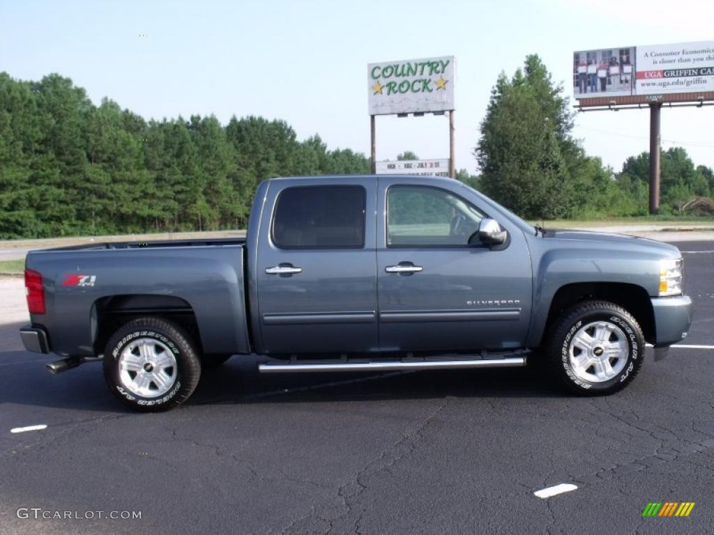 2010 Silverado 1500 LT Crew Cab 4x4 - Blue Granite Metallic / Light Titanium/Ebony photo #6