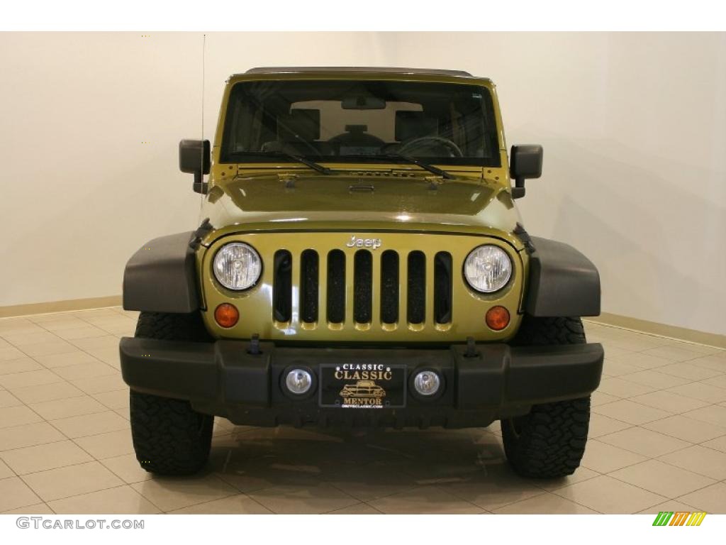 2007 Wrangler Unlimited Rubicon 4x4 - Rescue Green Metallic / Dark Khaki/Medium Khaki photo #2