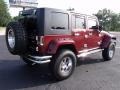 2008 Red Rock Crystal Pearl Jeep Wrangler Unlimited X 4x4  photo #5