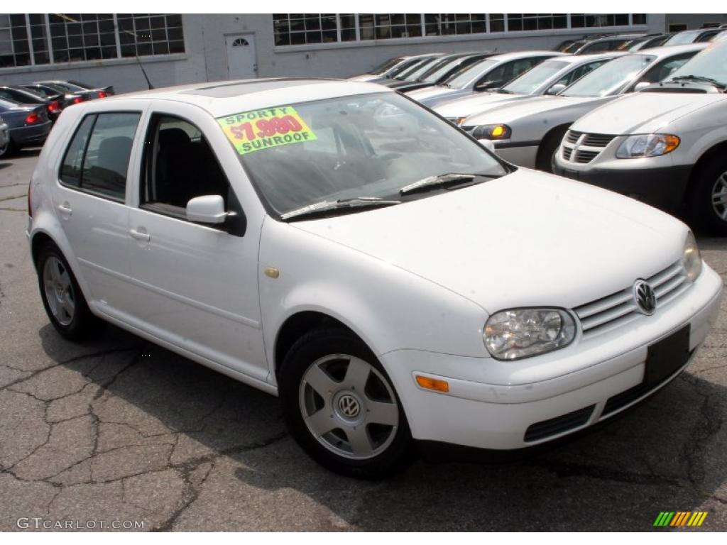 1999 Golf GLS 4 Door - Candy White / Black photo #3