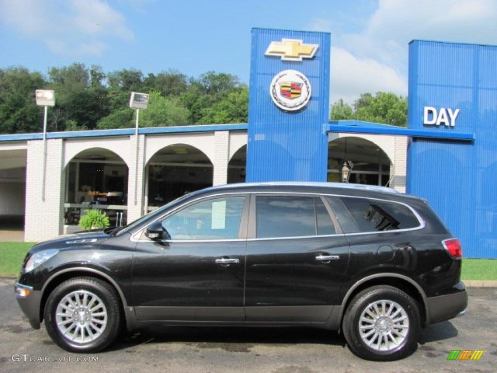 2008 Enclave CXL AWD - Carbon Black Metallic / Ebony/Ebony photo #2