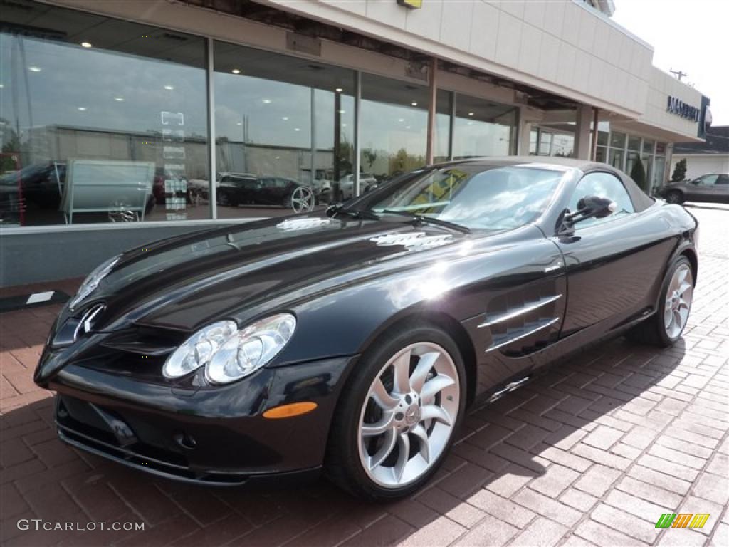 Crystal Picotite Black Metallic 2009 Mercedes-Benz SLR McLaren Roadster Exterior Photo #34321266