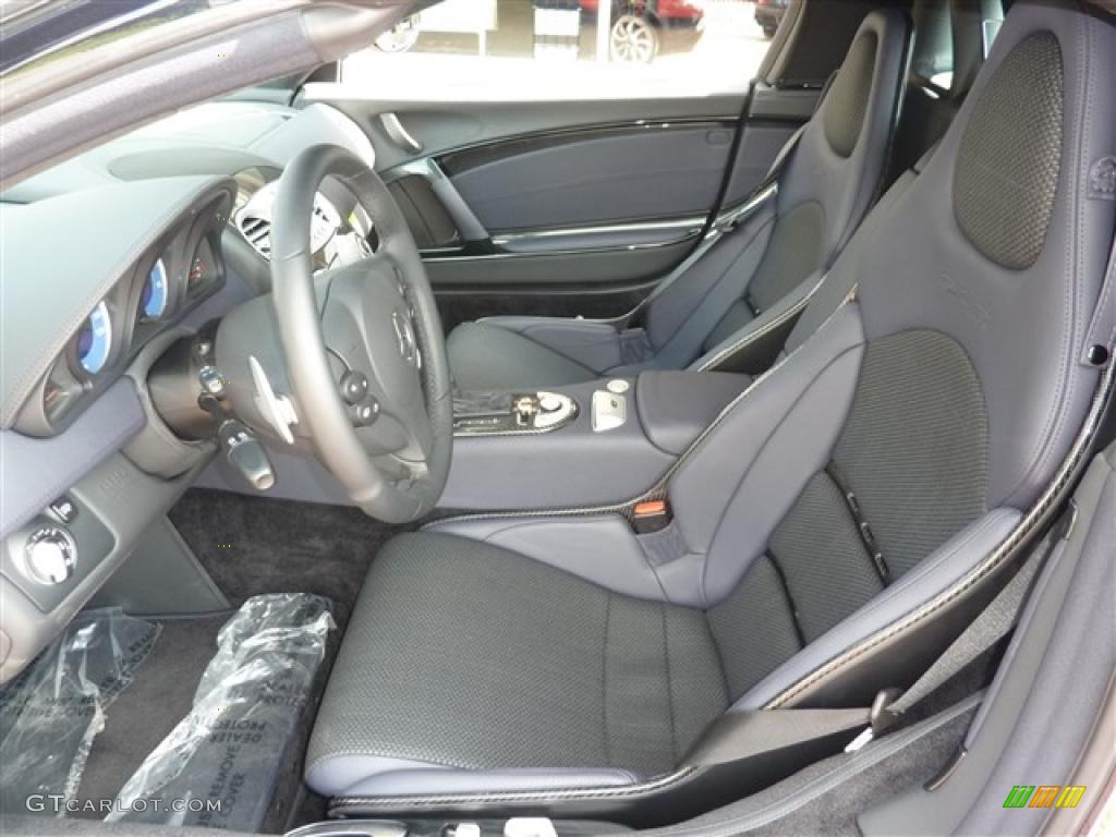 Royal Blue Silver Arrow Leather Interior 2009 Mercedes-Benz SLR McLaren Roadster Photo #34321478