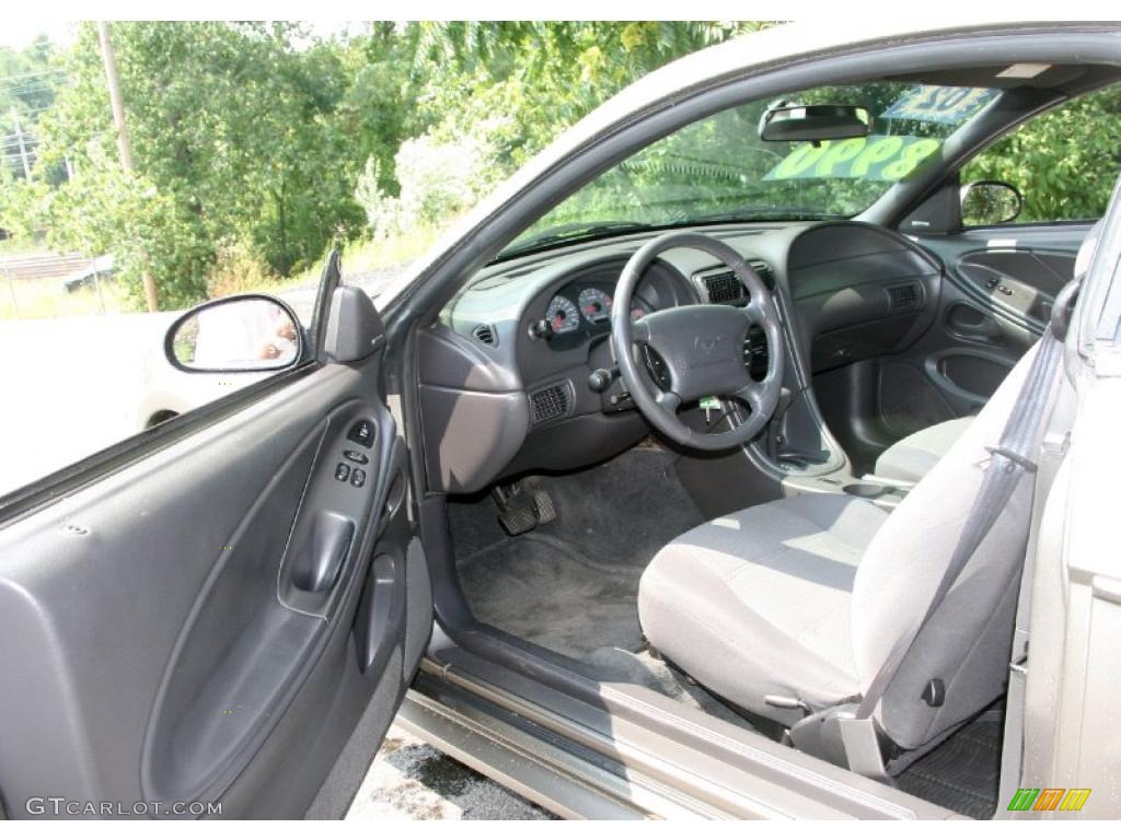 2002 Mustang V6 Coupe - Mineral Grey Metallic / Dark Charcoal photo #9