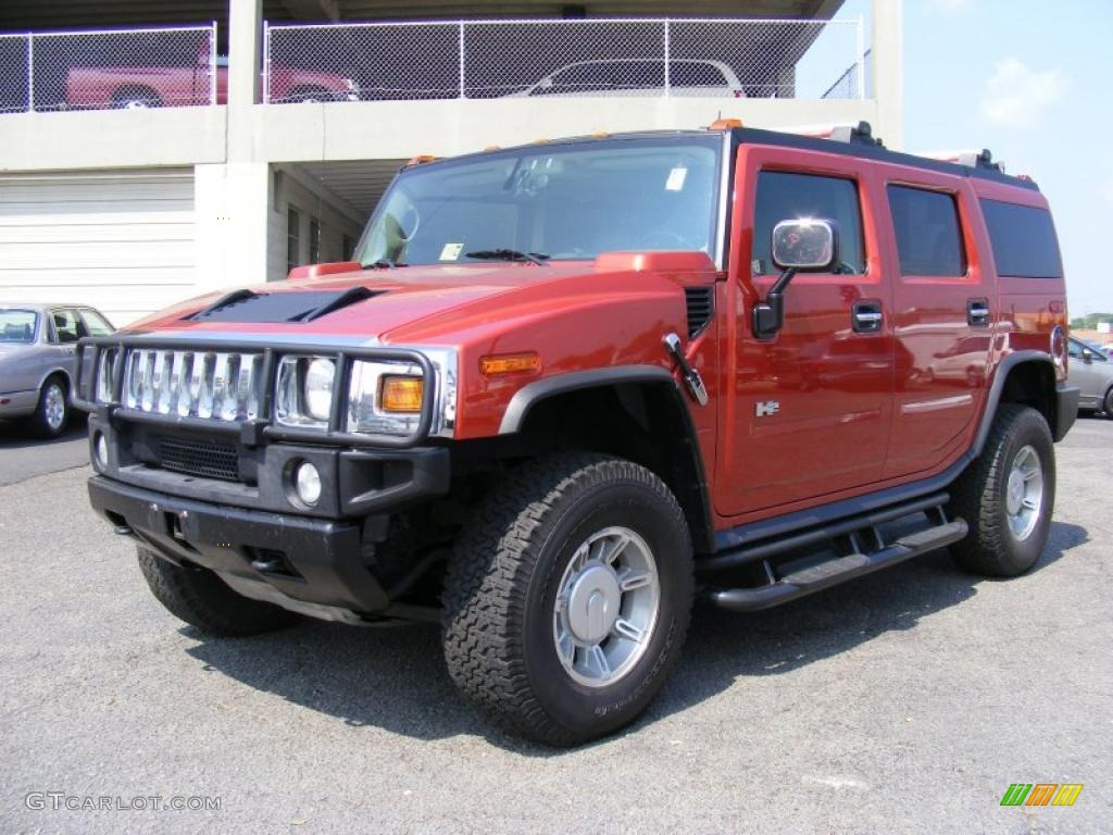 2004 Sunset Orange Metallic Hummer H2 SUV 34320205 Car Color Galleries