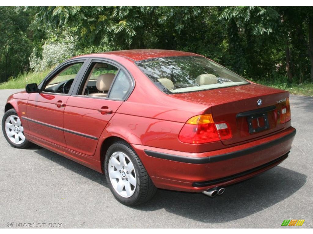 2001 3 Series 325xi Sedan - Siena Red Metallic / Sand photo #8
