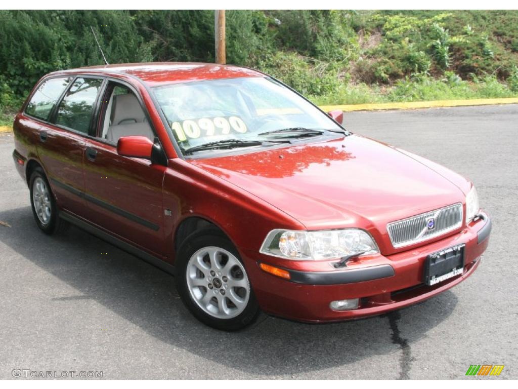 2002 V40  - Torch Red Metallic / Taupe/Light Taupe photo #3