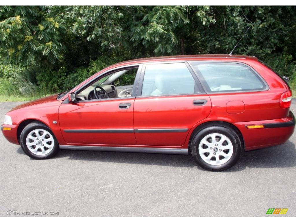 2002 V40  - Torch Red Metallic / Taupe/Light Taupe photo #9