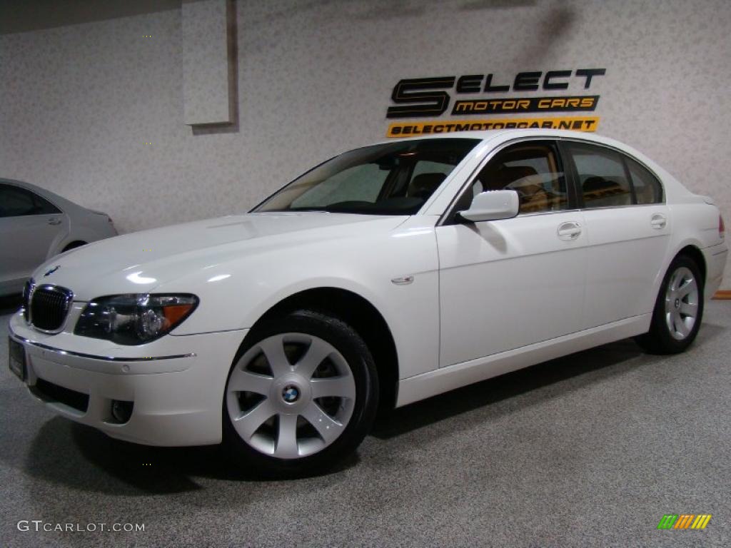 2008 7 Series 750i Sedan - Alpine White / Natural Brown photo #1