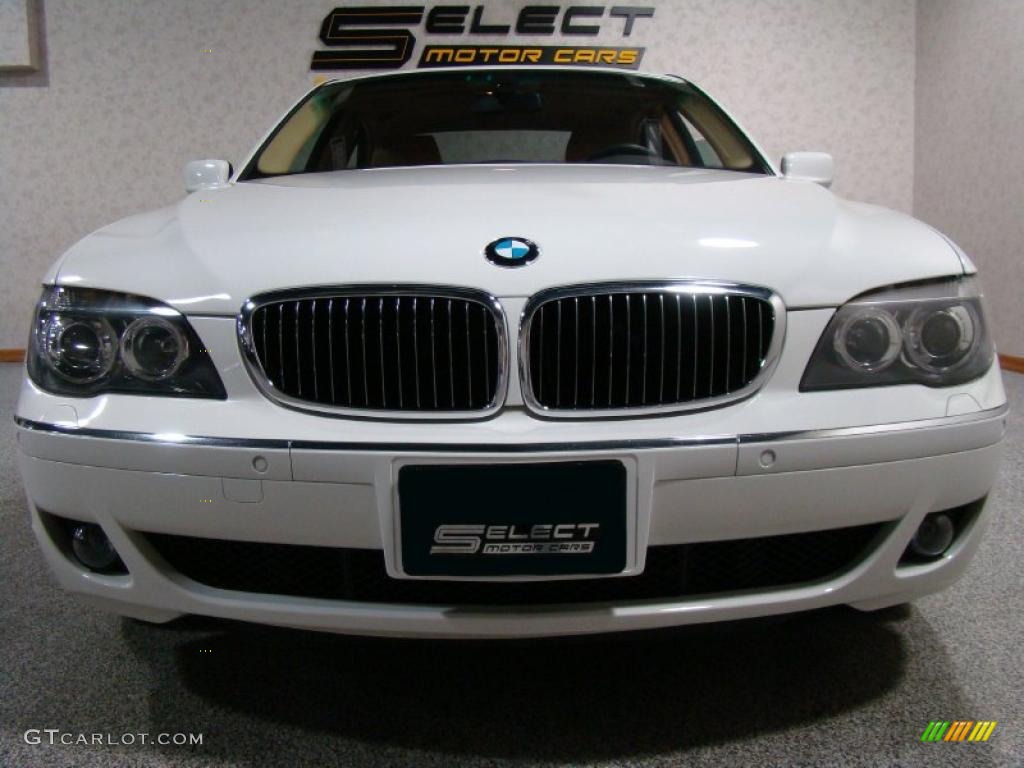 2008 7 Series 750i Sedan - Alpine White / Natural Brown photo #2