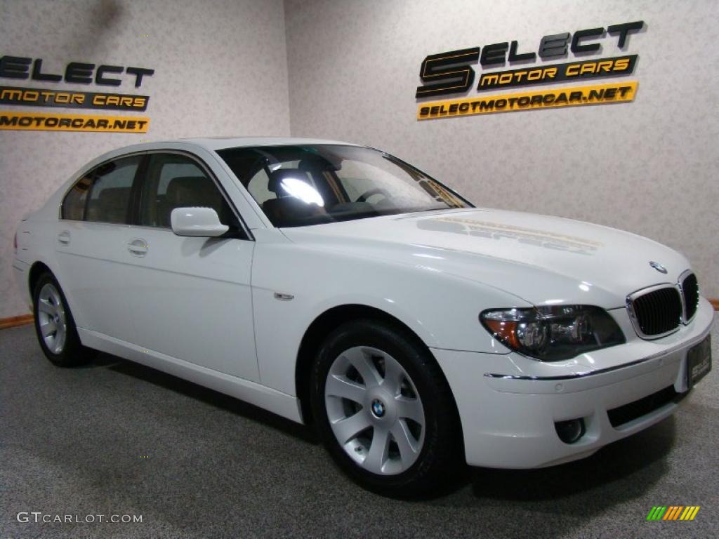 2008 7 Series 750i Sedan - Alpine White / Natural Brown photo #3