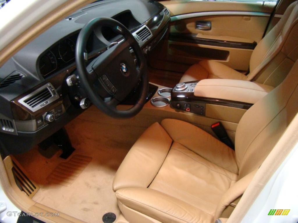 2008 7 Series 750i Sedan - Alpine White / Natural Brown photo #7