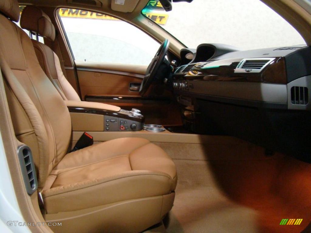 2008 7 Series 750i Sedan - Alpine White / Natural Brown photo #12