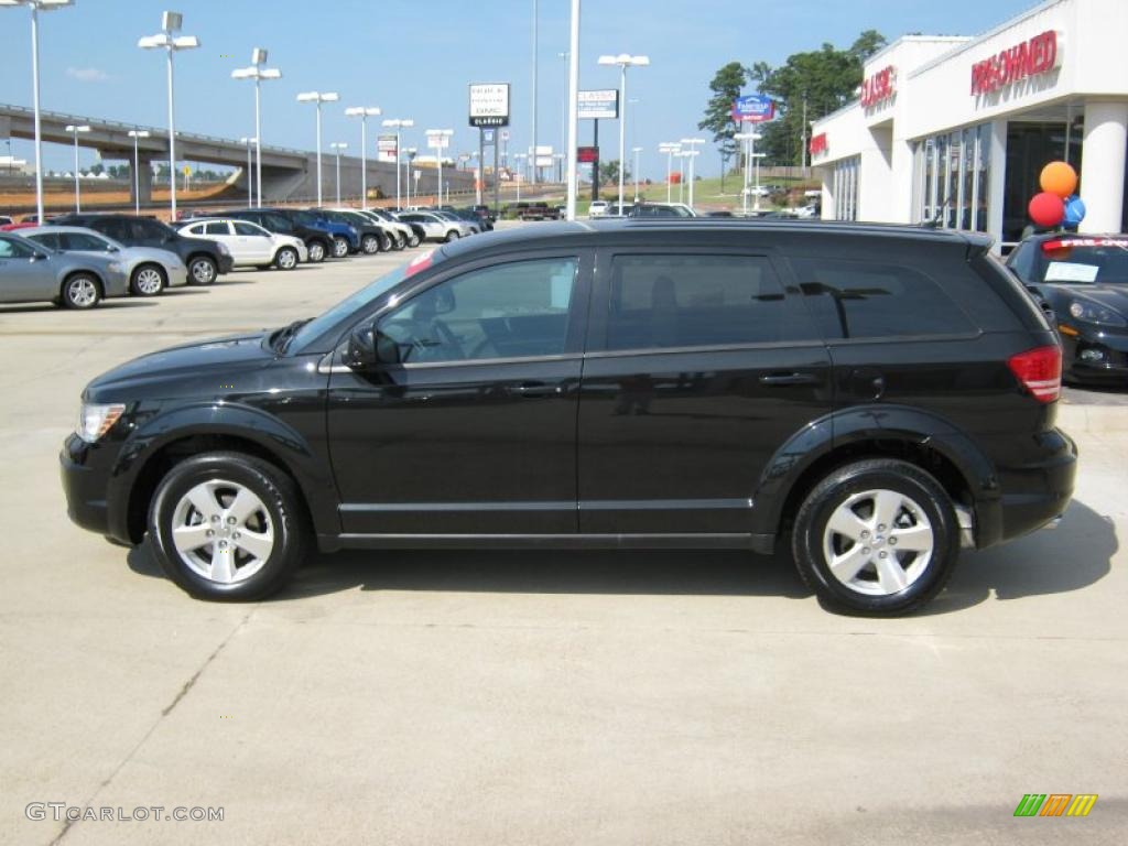 2009 Journey SXT - Brilliant Black Crystal Pearl / Pastel Pebble Beige photo #2