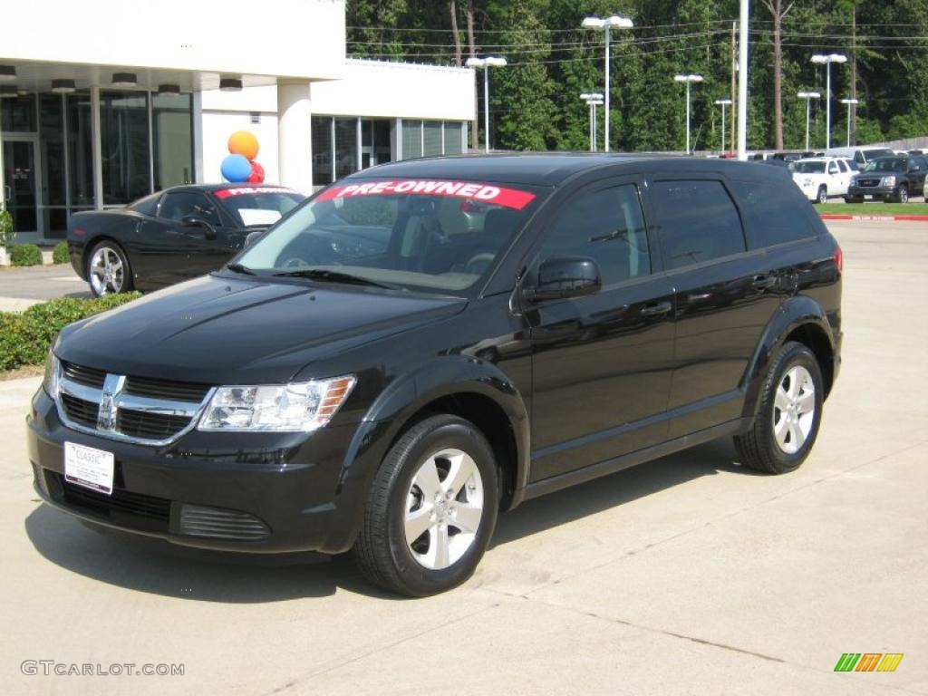 2009 Journey SXT - Brilliant Black Crystal Pearl / Pastel Pebble Beige photo #9