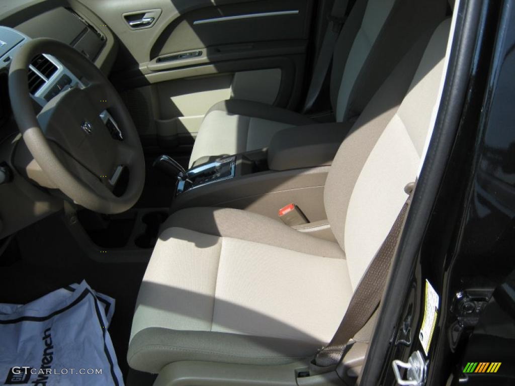 2009 Journey SXT - Brilliant Black Crystal Pearl / Pastel Pebble Beige photo #13