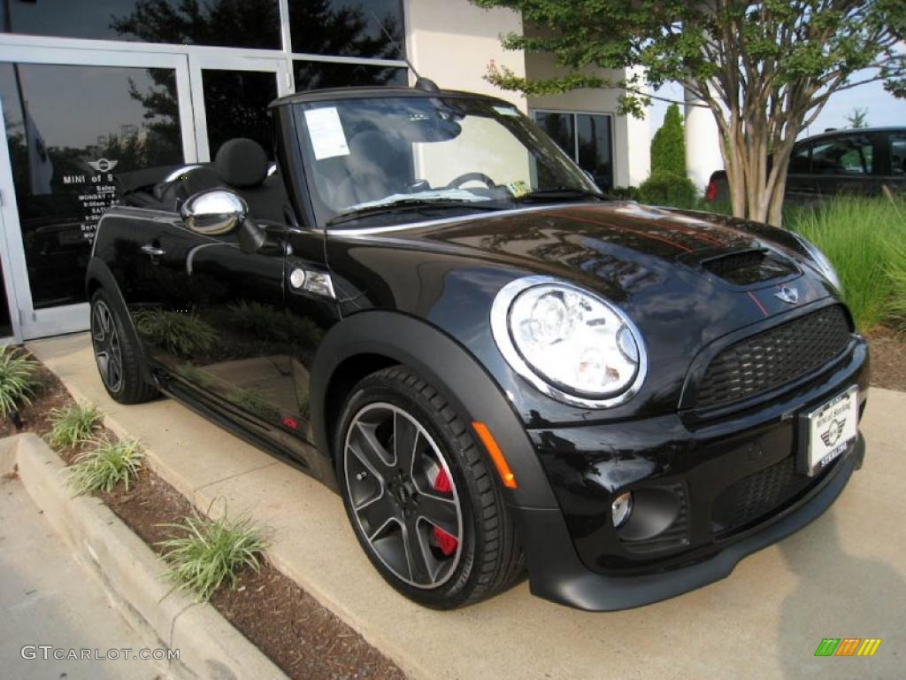 Midnight Black 2009 Mini Cooper John Cooper Works Convertible Exterior Photo #34335134