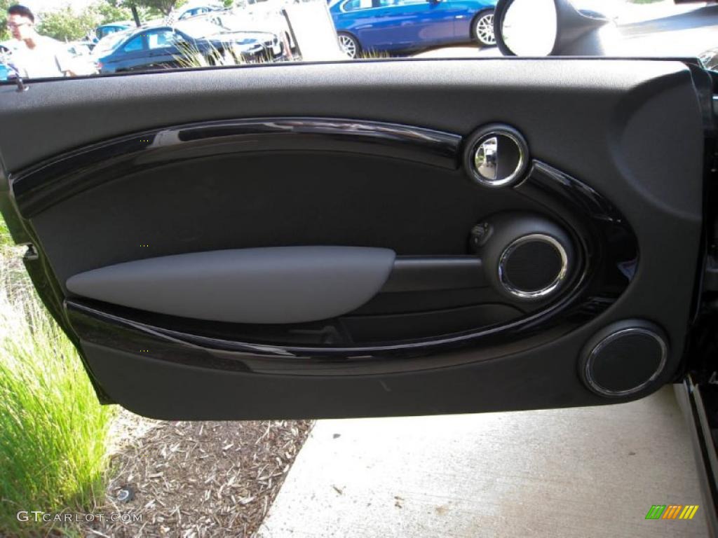 2009 Mini Cooper John Cooper Works Convertible Checkered Carbon Black/Black Door Panel Photo #34335442
