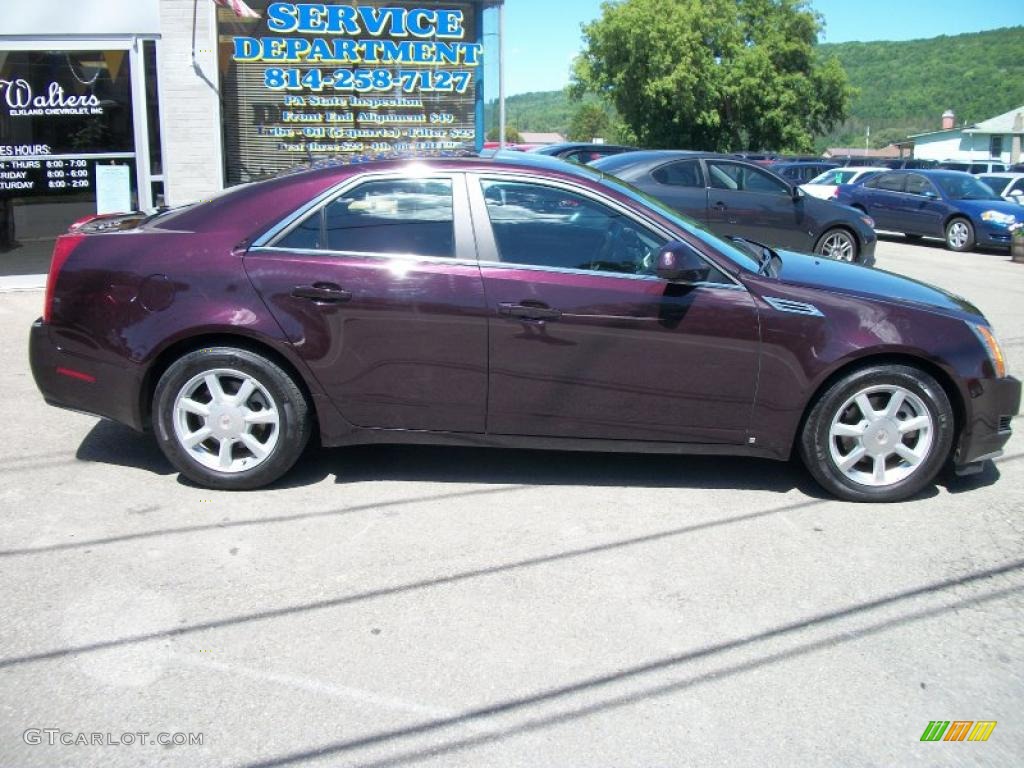 2008 CTS 4 AWD Sedan - Black Cherry / Ebony photo #4