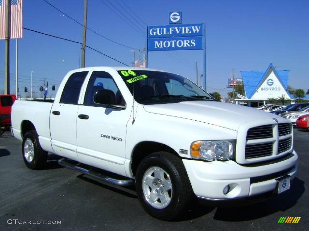 2004 Ram 1500 SLT Quad Cab - Bright White / Dark Slate Gray photo #1