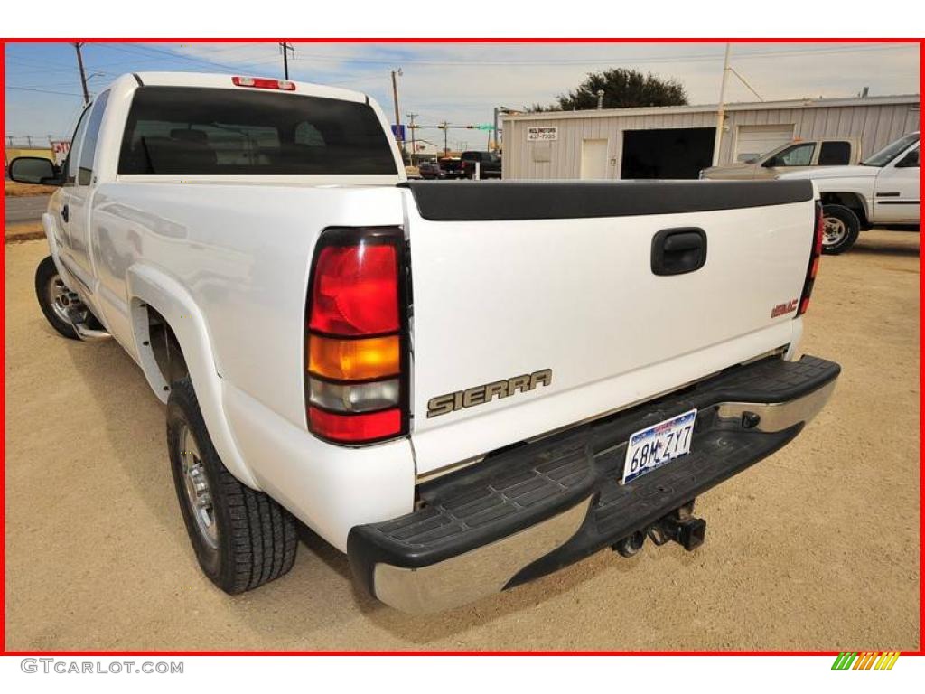 2005 Sierra 2500HD SLE Extended Cab - Summit White / Dark Pewter photo #3