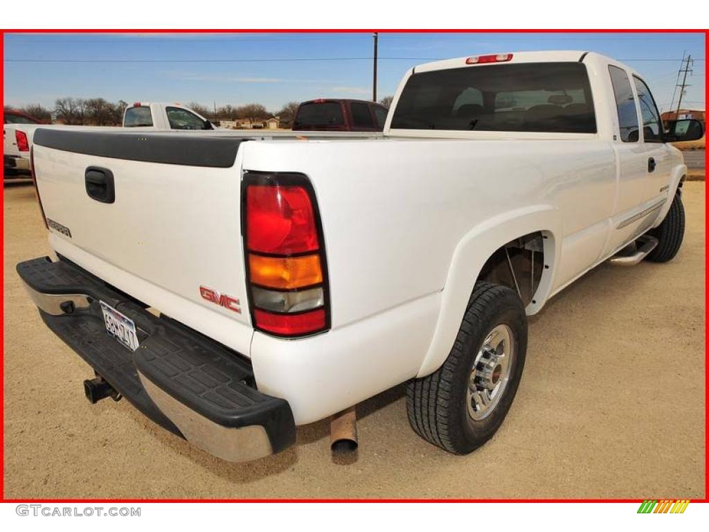 2005 Sierra 2500HD SLE Extended Cab - Summit White / Dark Pewter photo #9