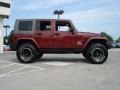 2007 Red Rock Crystal Pearl Jeep Wrangler Unlimited Sahara 4x4  photo #2