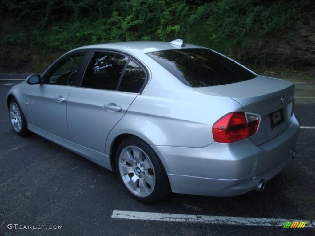 2007 3 Series 335xi Sedan - Titanium Silver Metallic / Black photo #2