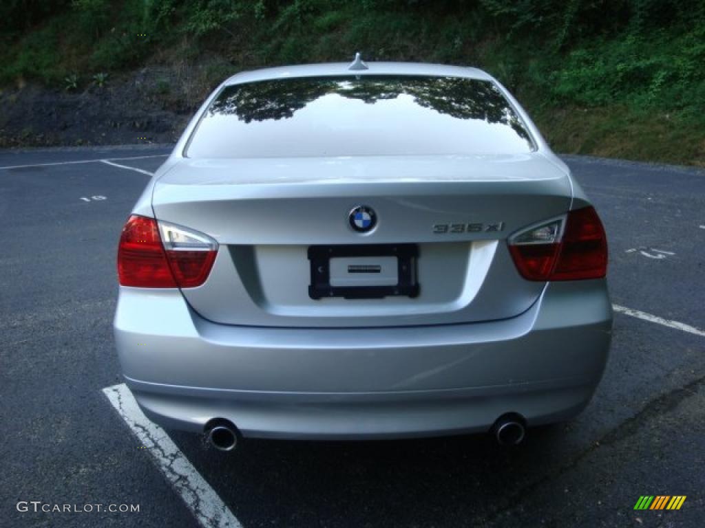 2007 3 Series 335xi Sedan - Titanium Silver Metallic / Black photo #3