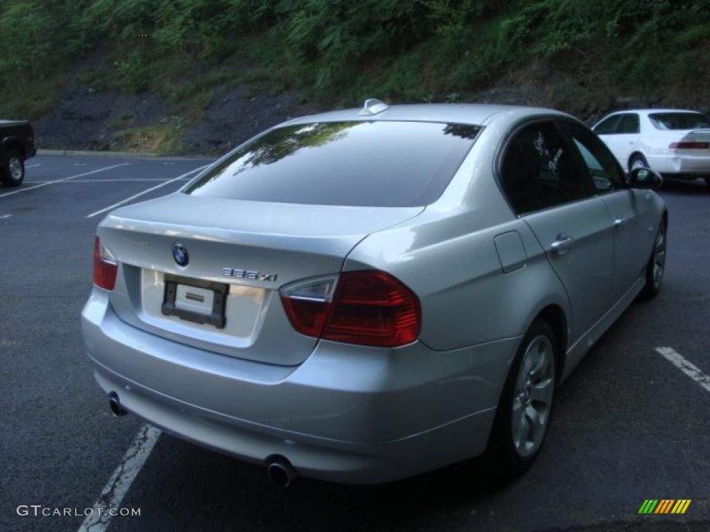 2007 3 Series 335xi Sedan - Titanium Silver Metallic / Black photo #4