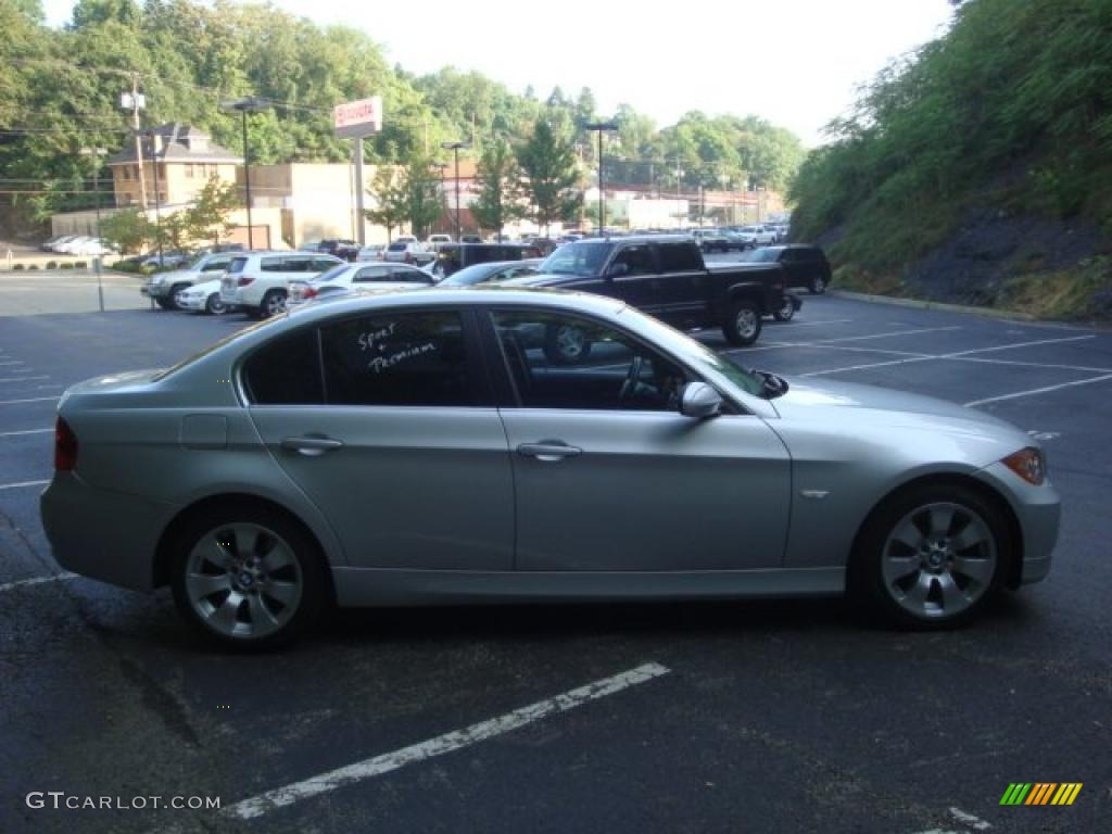 2007 3 Series 335xi Sedan - Titanium Silver Metallic / Black photo #5