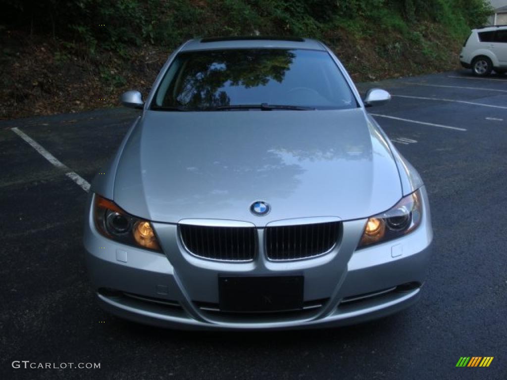 2007 3 Series 335xi Sedan - Titanium Silver Metallic / Black photo #10